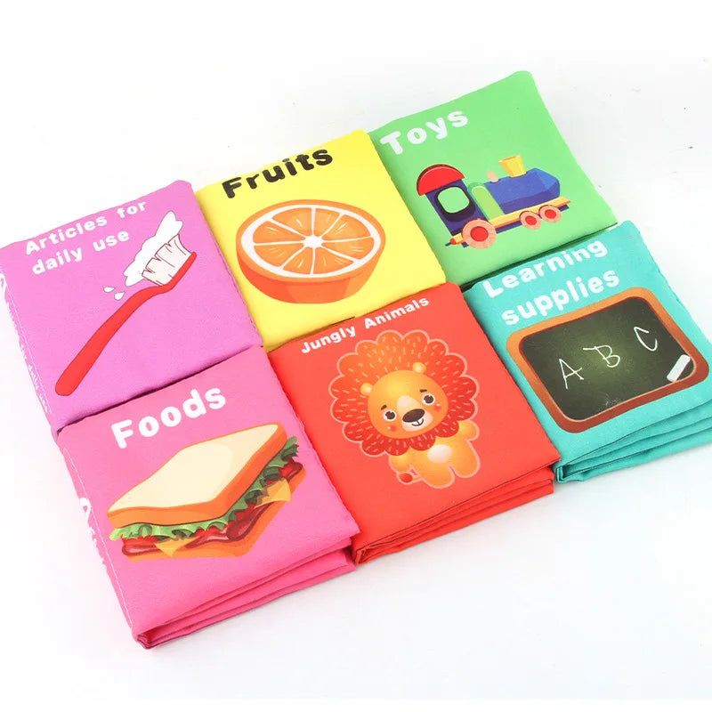 0-12 Months Baby English Palm Three-dimensional Cloth Book