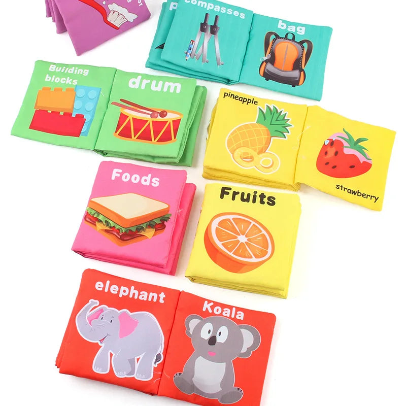 0-12 Months Baby English Palm Three-dimensional Cloth Book